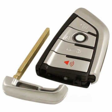 BMW 4-knapps smart nyckelhus med elektronik 433MHZ - PCF7945 - PCF7945P transponder Image