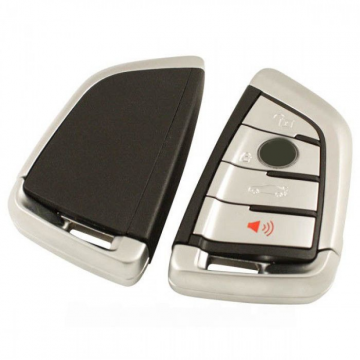BMW 4-knapps smart nyckelhus med elektronik 433MHZ - PCF7945 - PCF7945P transponder Image