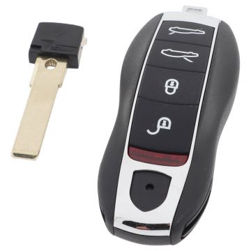 Porsche 4-knapps smart nyckel med elektronik 433MHZ - PCF7945 PC1800 transponder - HU66 - Icke-nyckellös Image