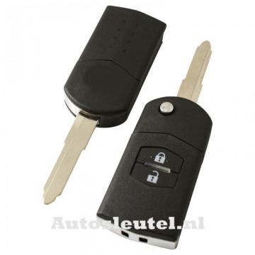 Mazda 2-knapps vikbar nyckel - nyckelbladets spets med skåra höger (modell 2) Image