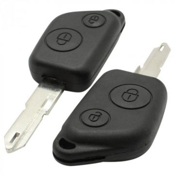Peugeot 2-knapps nyckelhus - nyckelbladspunkt med öppning (modell 3) Image