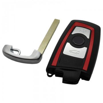 BMW 3-knapps Smart Key-hus (röd rand) - för BMW 3,5,7-serien Image