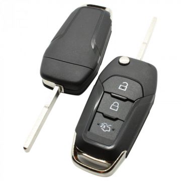 Ford 3-knapps vikbar nyckel - nyckelblad rakt (modell 4) Image