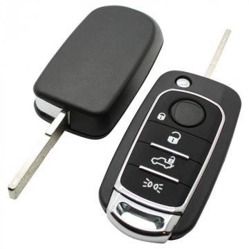 Fiat 4-knapps vikbar nyckel - nyckelblad rakt Image