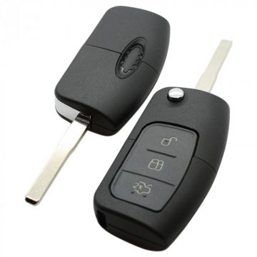 Ford 3-knapps vikbar nyckel - nyckelblad rakt (modell 2) Image