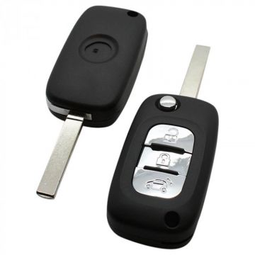 Mercedes 3-knapps vikbar nyckel - nyckelblad rak Image