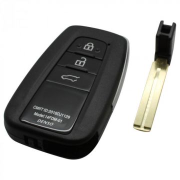 Toyota 3-knapps Smart Key-hus - nyckelblad rakt (modell 2) Image