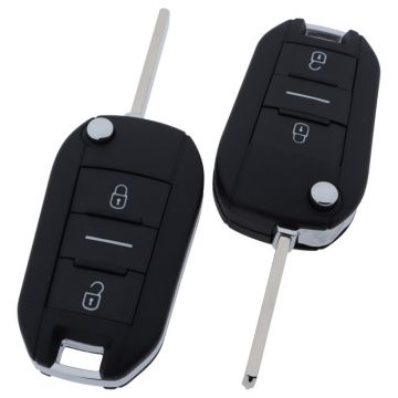 Citroën vikbar nyckel med 3 knappar - nyckelblad rakt (modell 3) Image