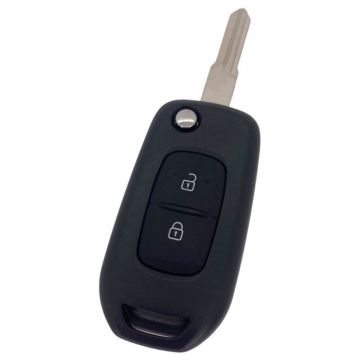 Renault 2-knapps vikbar nyckel - nyckelbladpunkt med skåra höger - HU136 Image
