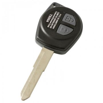 Suzuki 2-knapps nyckelhus - nyckelblad punkt skåra höger med elektronik 433MHZ - ID46 transponder