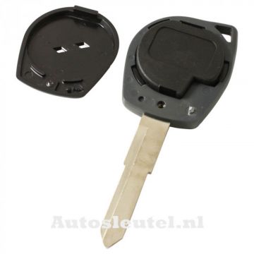 Suzuki 2-knapps nyckelhus - nyckelblad punkt skåra höger med elektronik 433MHZ - ID46 transponder Image