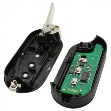 Alfa 3-knapps vikbar nyckel - nyckelblad rak med elektronik 434MHZ - PCF7946 transponder Image
