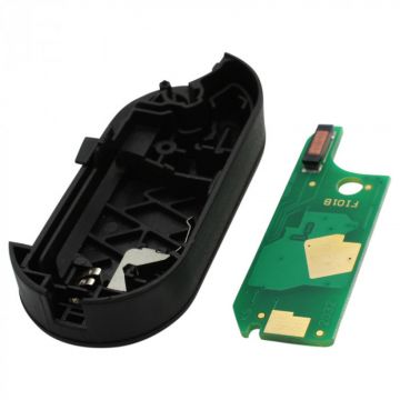 Alfa 3-knapps vikbar nyckel - nyckelblad rak med elektronik 434MHZ - PCF7946 transponder Image