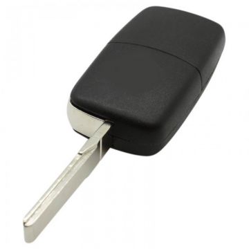 Volkswagen 2-knapps vikbar nyckel - nyckelblad rak med skåra med elektronik 433MHZ - ID48 transponder Image