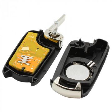 Opel 3-knapps vikbar nyckel med elektronik 433MHZ - ID46 - PCF7946 transponder för Opel Vectra och Opel Signum Image