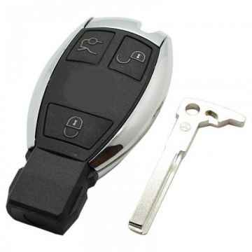 Mercedes 3-knapps smart nyckelhus med elektronik 433MHZ (modell 2) Image
