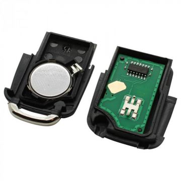 Seat 2-knapps vikbar nyckel - nyckelblad rak med skåra med elektronik 433MHZ - ID48 transponder - 1JO959753AG Image