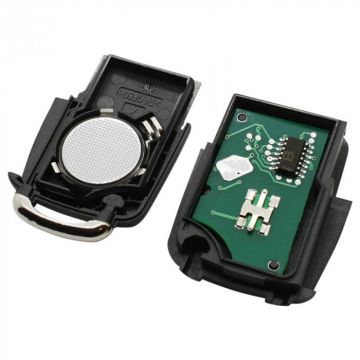 Seat 3-knapps vikbar nyckel - nyckelblad rak med skåra med elektronik 433 MHZ - ID48 transponder - 1J0959753AH Image