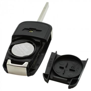 Chevrolet 4-knapps vikbar nyckel med panikknapp med elektronik 433MHZ - ID46 / PCF7937E / PCF7941E transponder Image