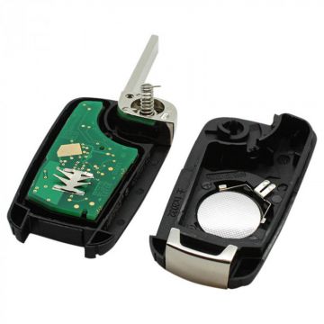 Chevrolet 4-knapps vikbar nyckel med panikknapp med elektronik 433MHZ - ID46 / PCF7937E / PCF7941E transponder Image