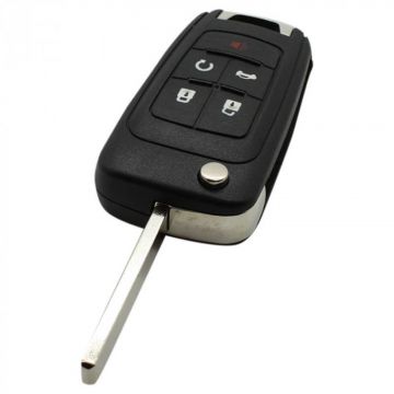 Chevrolet 4-knapps vikbar nyckel med panikknapp med elektronik 433MHZ - ID46 / PCF7937E / PCF7941E transponder