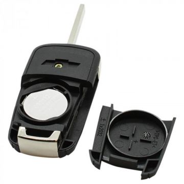Chevrolet 3-knapps vikbar nyckel med panikknapp med elektronik 433MHZ - ID46 / PCF7937E / PCF7941E transponder Image