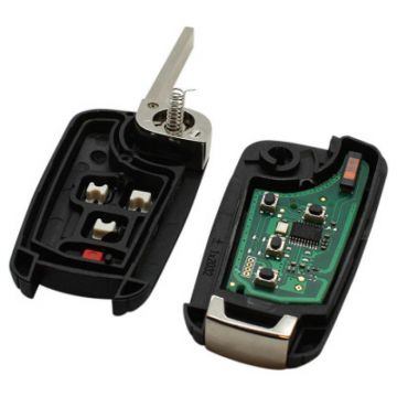 Chevrolet 3-knapps vikbar nyckel med panikknapp med elektronik 433MHZ - PCF7952-transponder Image