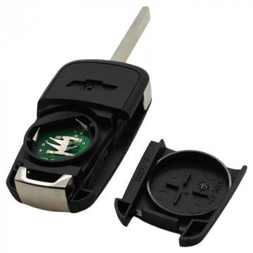 Chevrolet 2-knapps vikbar nyckel - nyckelblad rakt med elektronik 433MHZ - PCF7952 transponder Image