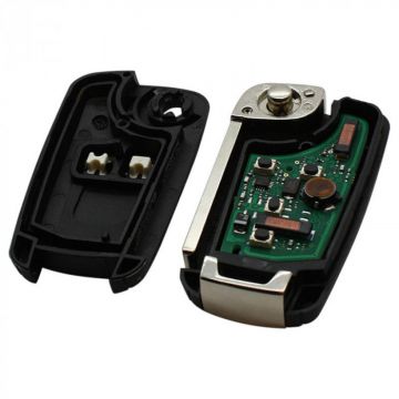 Chevrolet 2-knapps vikbar nyckel - nyckelblad rakt med elektronik 433MHZ - PCF7952 transponder Image