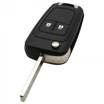 Chevrolet 2-knapps vikbar nyckel - nyckelblad rakt med elektronik 433MHZ - PCF7952 transponder
