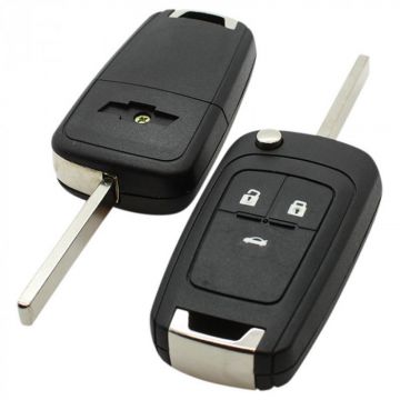 Chevrolet 3-knapps vikbar nyckel med elektronik 433MHZ - PCF7952 transponder Image