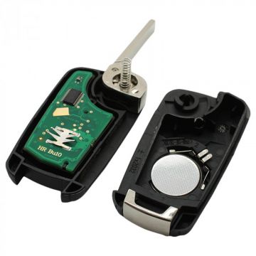 Chevrolet 2-knapps vikbar nyckel - nyckelblad rakt med elektronik 433MHZ - PCF7937E - ID46-transponder Image