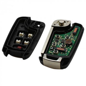 Chevrolet 4-knapps vikbar nyckel med panikknapp med elektronik 433MHZ - PCF7952 transponder Image