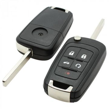 Chevrolet 4-knapps vikbar nyckel med panikknapp med elektronik 433MHZ - PCF7952 transponder Image