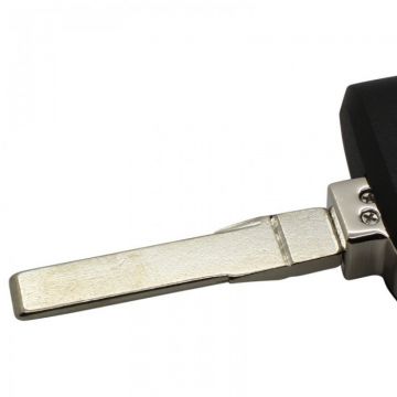 Volkswagen 3-knapps vikbar nyckel - nyckelblad rakt med skårsida med elektronik 434MHZ - ID48 transponder 5G6959752AB Image
