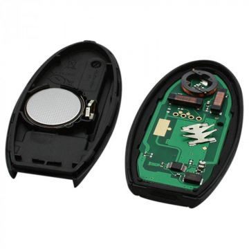 Nissan 2-knapps smart nyckelhus med elektronik 434MHZ - ID46-transponder Image