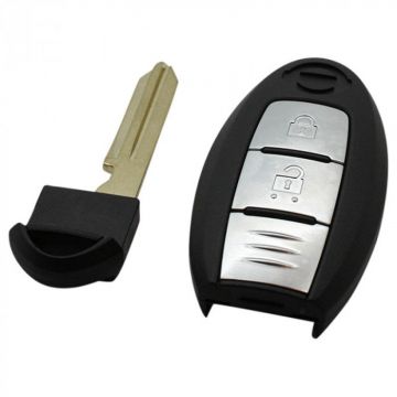 Nissan 2-knapps smart nyckelhus med elektronik 434MHZ - ID46-transponder Image