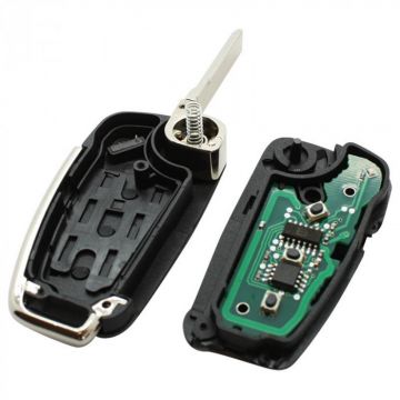 Audi 3-knapps vikbar nyckel - nyckelblad rak med elektronik 434MHZ - ID48 transponder - 8P0837220D Image