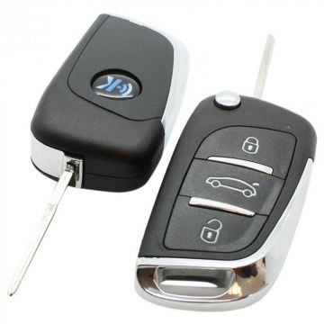 Mitsubishi 3-knapps vikbar nyckel - nyckelblad rakt med elektronik 433MHZ - ID46 transponder - Mitsubishi Colt Image