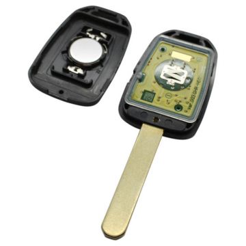 Honda nyckelhus med 2 knappar - nyckelblad rakt med elektronik 434MHZ - PCF7961X transponder Image