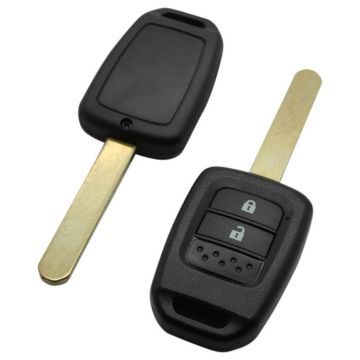 Honda nyckelhus med 2 knappar - nyckelblad rakt med elektronik 434MHZ - PCF7961X transponder Image