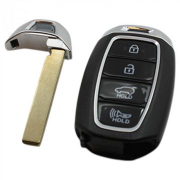 Hyundai 4-knapps smart nyckel med elektronik 434MHZ- HITAG 3 - ID47-transponder Image