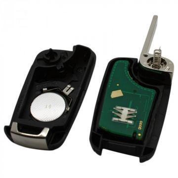 Opel 4-knapps vikbar nyckel med panikknapp-nyckelblad rak med elektronik 434MHZ - PCF7952 transponder - lämplig för Opel Insignia Image
