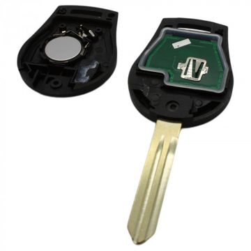 Nyckelhus för Nissan med 2 knappar - nyckelblad med elektronik 433MHZ - ID46-transponder Image