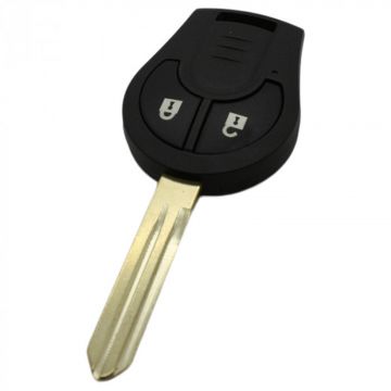 Nyckelhus för Nissan med 2 knappar - nyckelblad med elektronik 433MHZ - ID46-transponder Image