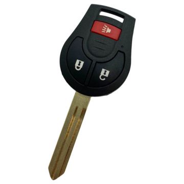 Nyckelhus för Nissan med 3 knappar - nyckelblad med elektronik 433MHZ - ID46-transponder Image