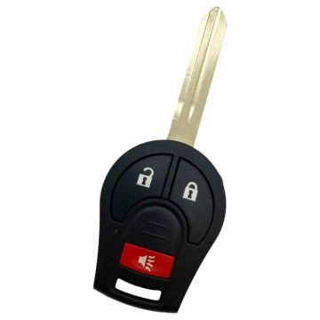 Nyckelhus för Nissan med 3 knappar - nyckelblad med elektronik 433MHZ - ID46-transponder Image