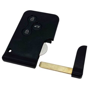Renault Megane 3-knapps smartkort - nyckelbitspunkt med elektronik 434MHZ - PCF7942A transponder - Keyless Go Image