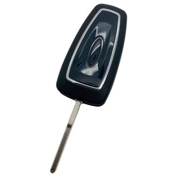 Ford 3-knapps vikbar nyckel - nyckelblad rakt med elektronik 434MHZ - ID49 transponder Image