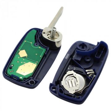 Fiat vikbar nyckel med 3 knappar - nyckelblad rakt med elektronik 433MHZ - ID48 - Fiat Bravo och Fiat Stilo Image
